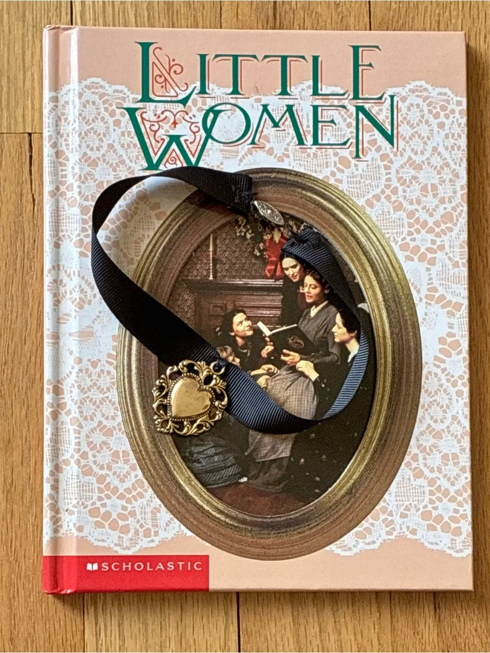 Little Women Hardcover & Necklace, Louisa May Alcott. Adapted by M J Carr. ‘95